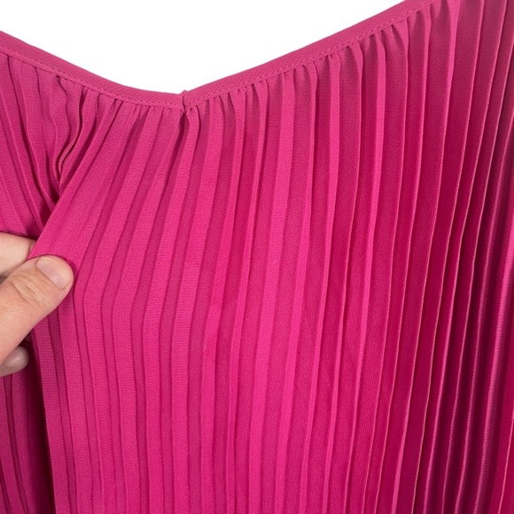 BCBGeneration Pleated Popover Mini Dress in Pink Size S - Picture 9 of 16